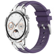 For Huawei Watch GT4 46mm 22mm Quick Release Silver Buckle Royal Silicone Watch Band(Purple) - free shipping - PMC TechLife - Order now!