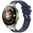 For Huawei Watch 4 Pro 22mm Quick Release Silver Buckle Royal Silicone Watch Band(Navy Blue) - free shipping - PMC TechLife - Order now!