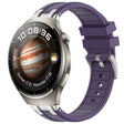 For Huawei Watch 4 Pro 22mm Quick Release Silver Buckle Royal Silicone Watch Band(Purple) - free shipping - PMC TechLife - Order now!