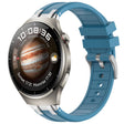 For Huawei Watch 4 22mm Quick Release Silver Buckle Royal Silicone Watch Band(Sea Blue) - free shipping - PMC TechLife - Order now!