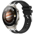 For Huawei Watch 4 22mm Quick Release Silver Buckle Royal Silicone Watch Band(Black) - free shipping - PMC TechLife - Order now!