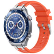 For Huawei Watch Ultimate 22mm Quick Release Silver Buckle Royal Silicone Watch Band(Orange) - free shipping - PMC TechLife - Order now!