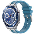 For Huawei Watch Ultimate 22mm Quick Release Silver Buckle Royal Silicone Watch Band(Sea Blue) - free shipping - PMC TechLife - Order now!