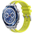 For Huawei Watch Ultimate 22mm Quick Release Silver Buckle Royal Silicone Watch Band(Vital Yellow) - free shipping - PMC TechLife - Order now!