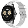 For Huawei Watch Buds 22mm Quick Release Silver Buckle Royal Silicone Watch Band(White) - free shipping - PMC TechLife - Order now!