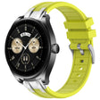 For Huawei Watch Buds 22mm Quick Release Silver Buckle Royal Silicone Watch Band(Vital Yellow) - free shipping - PMC TechLife - Order now!