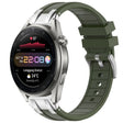 For Huawei Watch3 Pro New 22mm Quick Release Silver Buckle Royal Silicone Watch Band(Olive Green) - free shipping - PMC TechLife - Order now!