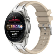 For Huawei Watch3 Pro New 22mm Quick Release Silver Buckle Royal Silicone Watch Band(Starlight)