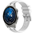 For Huawei Watch GT3 Pro 46mm 22mm Quick Release Silver Buckle Royal Silicone Watch Band(White) - free shipping - PMC TechLife - Order now!