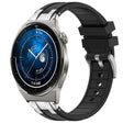 For Huawei Watch GT3 Pro 46mm 22mm Quick Release Silver Buckle Royal Silicone Watch Band(Black) - free shipping - PMC TechLife - Order now!