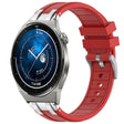 For Huawei Watch GT3 Pro 46mm 22mm Quick Release Silver Buckle Royal Silicone Watch Band(Red) - free shipping - PMC TechLife - Order now!