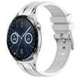 For Huawei Watch GT3 46mm 22mm Quick Release Silver Buckle Royal Silicone Watch Band(White) - free shipping - PMC TechLife - Order now!