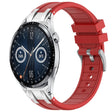 For Huawei Watch GT3 46mm 22mm Quick Release Silver Buckle Royal Silicone Watch Band(Red) - free shipping - PMC TechLife - Order now!