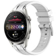For Huawei Watch3 Pro 22mm Quick Release Silver Buckle Royal Silicone Watch Band(White) - free shipping - PMC TechLife - Order now!