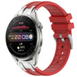 For Huawei Watch3 Pro 22mm Quick Release Silver Buckle Royal Silicone Watch Band(Red) - free shipping - PMC TechLife - Order now!
