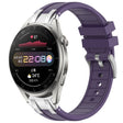 For Huawei Watch3 Pro 22mm Quick Release Silver Buckle Royal Silicone Watch Band(Purple) - free shipping - PMC TechLife - Order now!