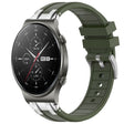 For Huawei Watch GT2 Pro 22mm Quick Release Silver Buckle Royal Silicone Watch Band(Olive Green) - free shipping - PMC TechLife - Order now!