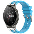 For Huawei Watch GT2 Pro 22mm Quick Release Silver Buckle Royal Silicone Watch Band(Sky Blue) - free shipping - PMC TechLife - Order now!