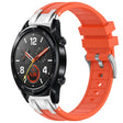 For Huawei Watch GT 22mm Quick Release Silver Buckle Royal Silicone Watch Band(Orange) - free shipping - PMC TechLife - Order now!