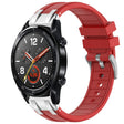 For Huawei Watch GT 22mm Quick Release Silver Buckle Royal Silicone Watch Band(Red) - free shipping - PMC TechLife - Order now!