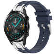 For Huawei Watch GT2 46mm 22mm Quick Release Silver Buckle Royal Silicone Watch Band(Navy Blue) - free shipping - PMC TechLife - Order now!