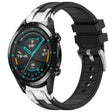 For Huawei Watch GT2 46mm 22mm Quick Release Silver Buckle Royal Silicone Watch Band(Black) - free shipping - PMC TechLife - Order now!
