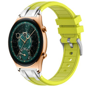 For Honor Watch GS 4 22mm Quick Release Silver Buckle Royal Silicone Watch Band(Vital Yellow)