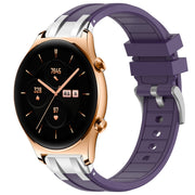 For Honor Watch GS 3 22mm Quick Release Silver Buckle Royal Silicone Watch Band(Purple)