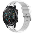 For Honor Magic Watch 2 46mm 22mm Quick Release Silver Buckle Royal Silicone Watch Band(White) - free shipping - PMC TechLife - Order now!