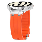 For Honor Magic Watch 22mm Quick Release Silver Buckle Royal Silicone Watch Band(Orange)