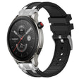 For Amazfit Watch GTR 4 22mm Quick Release Silver Buckle Royal Silicone Watch Band(Black) - free shipping - PMC TechLife - Order now!