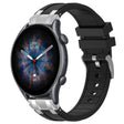 For Amazfit Watch GTR 3 pro 22mm Quick Release Silver Buckle Royal Silicone Watch Band(Black) - free shipping - PMC TechLife - Order now!