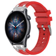 For Amazfit Watch GTR 3 pro 22mm Quick Release Silver Buckle Royal Silicone Watch Band(Red) - free shipping - PMC TechLife - Order now!
