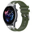 For Amazfit Watch GTR 3 22mm Quick Release Silver Buckle Royal Silicone Watch Band(Olive Green) - free shipping - PMC TechLife - Order now!