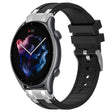 For Amazfit Watch GTR 3 22mm Quick Release Silver Buckle Royal Silicone Watch Band(Black) - free shipping - PMC TechLife - Order now!