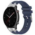 For Amazfit Watch GTR 2e 22mm Quick Release Silver Buckle Royal Silicone Watch Band(Navy Blue) - free shipping - PMC TechLife - Order now!