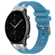 For Amazfit Watch GTR 2e 22mm Quick Release Silver Buckle Royal Silicone Watch Band(Sea Blue) - free shipping - PMC TechLife - Order now!