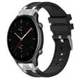 For Amazfit Watch GTR 2e 22mm Quick Release Silver Buckle Royal Silicone Watch Band(Black) - free shipping - PMC TechLife - Order now!