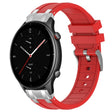 For Amazfit Watch GTR 2e 22mm Quick Release Silver Buckle Royal Silicone Watch Band(Red) - free shipping - PMC TechLife - Order now!