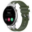 For Amazfit Watch GTR 2 22mm Quick Release Silver Buckle Royal Silicone Watch Band(Olive Green) - free shipping - PMC TechLife - Order now!