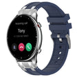 For Amazfit Watch GTR 2 22mm Quick Release Silver Buckle Royal Silicone Watch Band(Navy Blue) - free shipping - PMC TechLife - Order now!