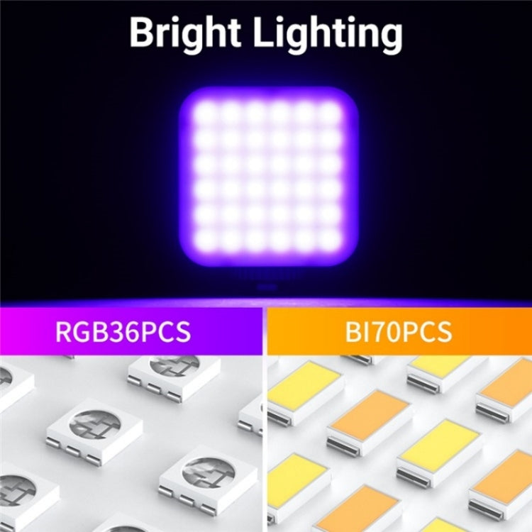 D02 Magnetic Adsorption Pocket RGB Video Lamp Mini LED Fill Light for Live Broadcast