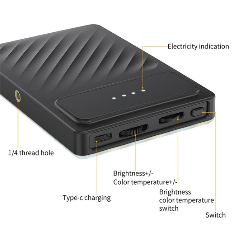 V16SE For Mobile Phone / Tablet / Laptop Three Light Modes Clip-On Pocket Mini Fill Light