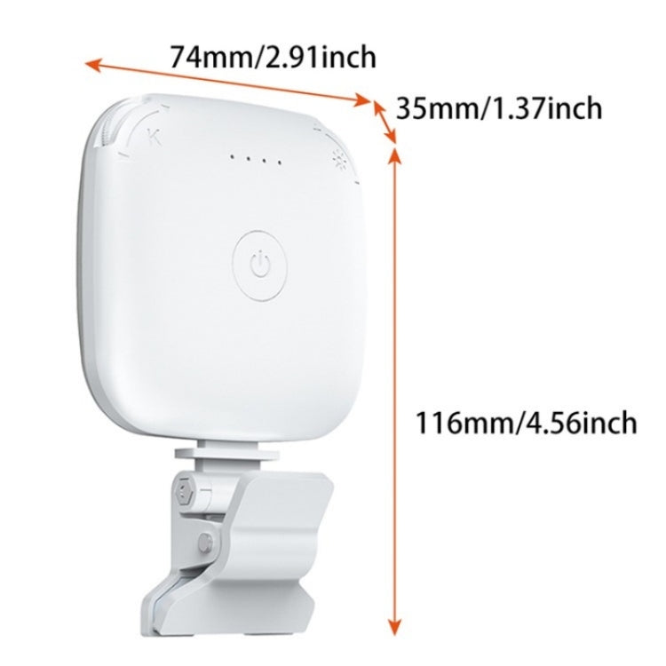 V15 Mini Clip-On Portable LED Fill Light Phone Laptop Video Conference Live Streaming Fill Lamp(Black)