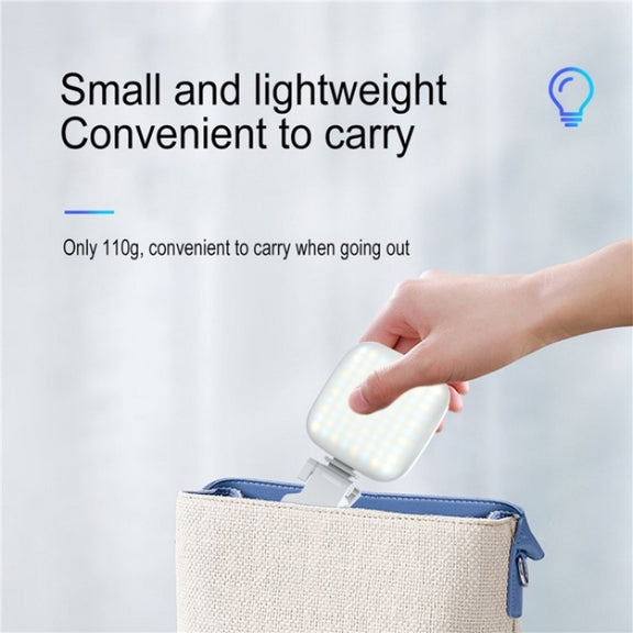 V15 Mini Clip-On Portable LED Fill Light Phone Laptop Video Conference Live Streaming Fill Lamp(Black)