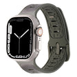 For Apple Watch Ultra 49mm Leather Skin Silicone Watch Band(Black) - Watch Bands by PMC TechLife | Online Shopping South Africa | PMC TechLife | Buy Now Pay Later Mobicred