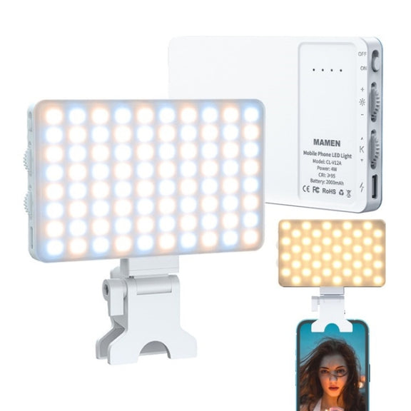 V12A Phone Laptop Video Conference Fill Lamp Portable Selfie Live Streaming LED Fill Light(Purple)