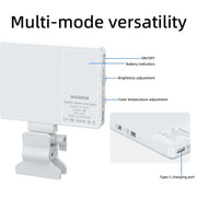 V12A Phone Laptop Video Conference Fill Lamp Portable Selfie Live Streaming LED Fill Light(White)
