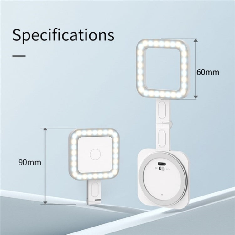 V18 Portable Skin Beauty Live Streaming LED Fill Light Magnetic Phone Selfie Lamp(White)