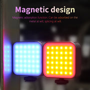 D01 Dimmable Photography LED Fill Light Portable Mini Camera Phone RGB Fill Light